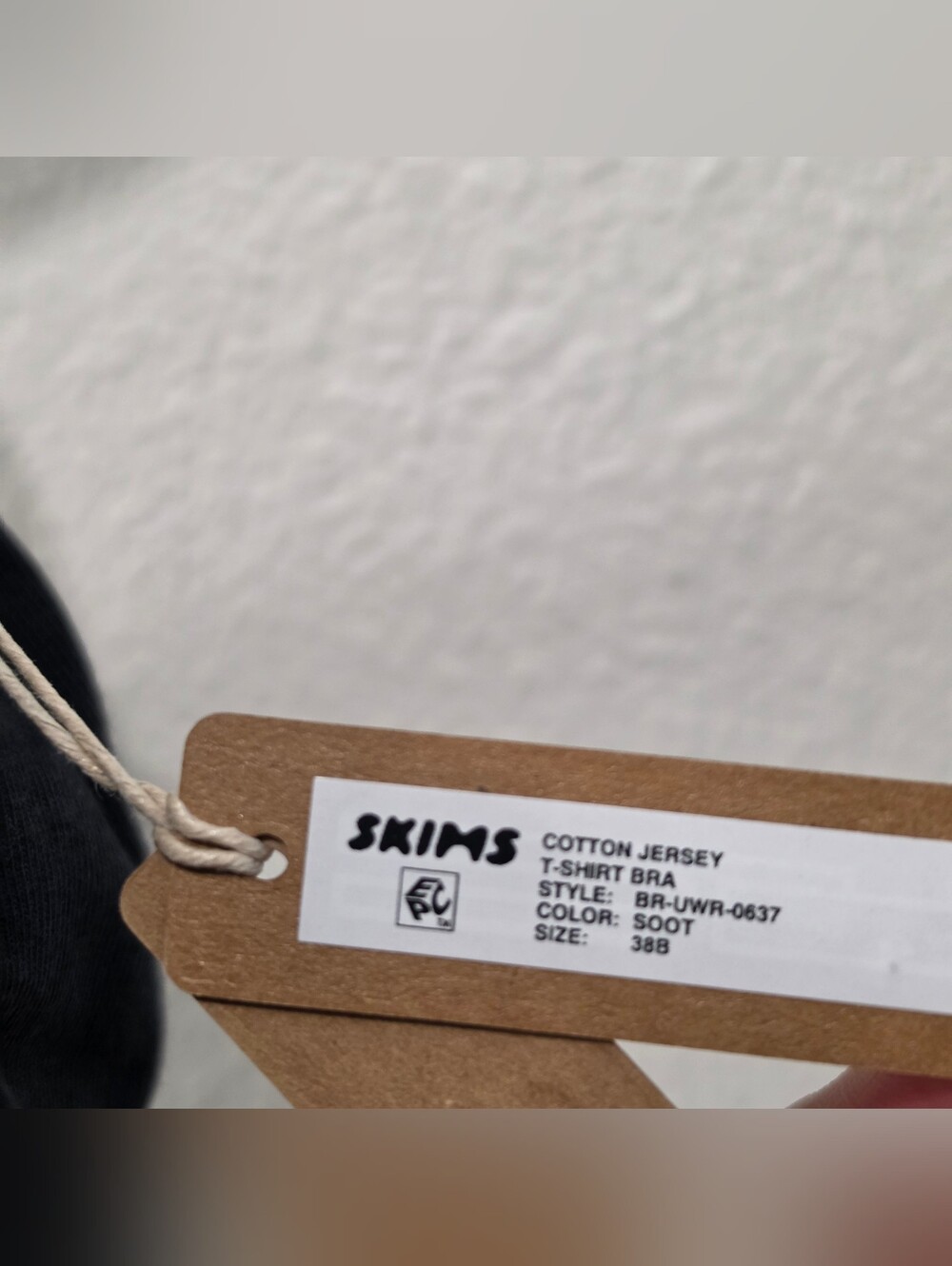 SKIMS Cotton Jersey T-Shirt Bra 38B - Picture 6 of 6